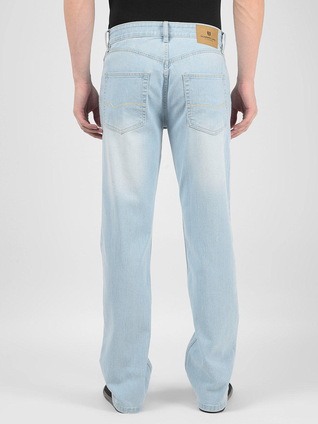 Numero Uno Men Solid Blue Jeans